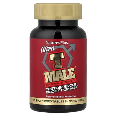 Мужской комплекс T Male NaturesPlus Ultra T-Male® Testosterone Boost for Men Maximum Strength 60 Bi-Layered Tablets, таблетки