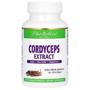 Кордицепс Paradise Herbs Extract, 400 мг, 60 растительных капсул