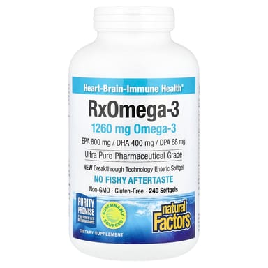 Омега-3 Natural Factors Rx, 630 мг, 240 мягких капсул