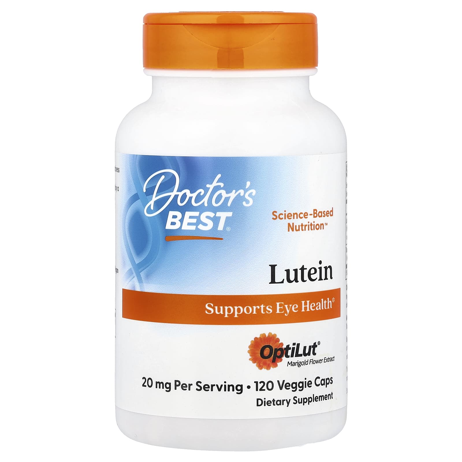 Лютеин Doctor's Best, 120 растительных капсул