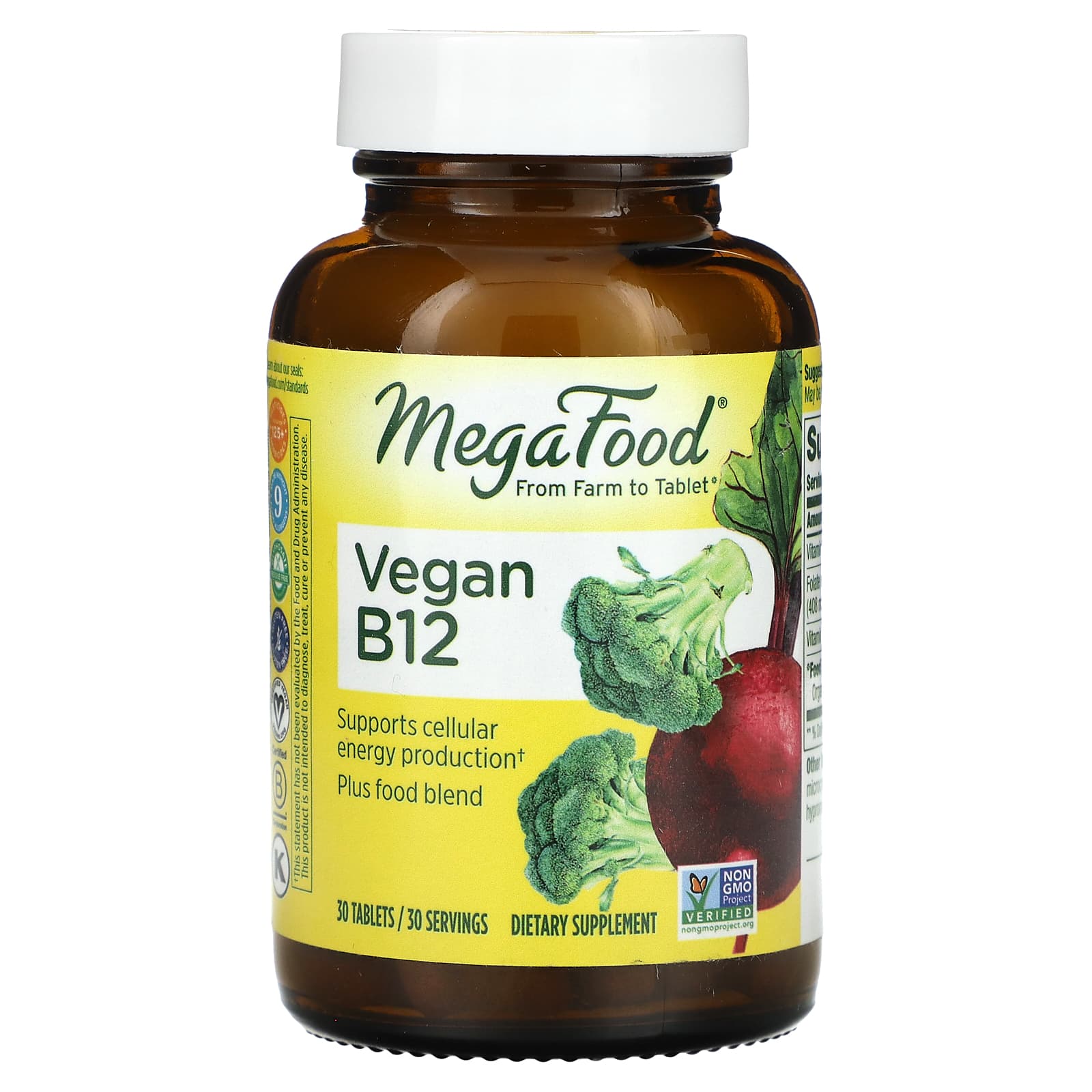 Витамин B12 MegaFood, 30 таблеток