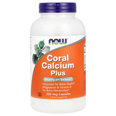 Кальций NOW Foods Coral Plus, 250 растительных капсул