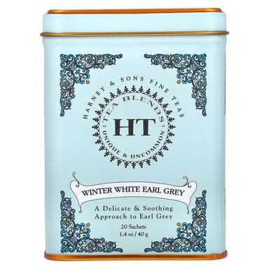Чай Harney & Sons HT Blends Winter White Earl Grey, оттенок 20 Sachets, 40 г