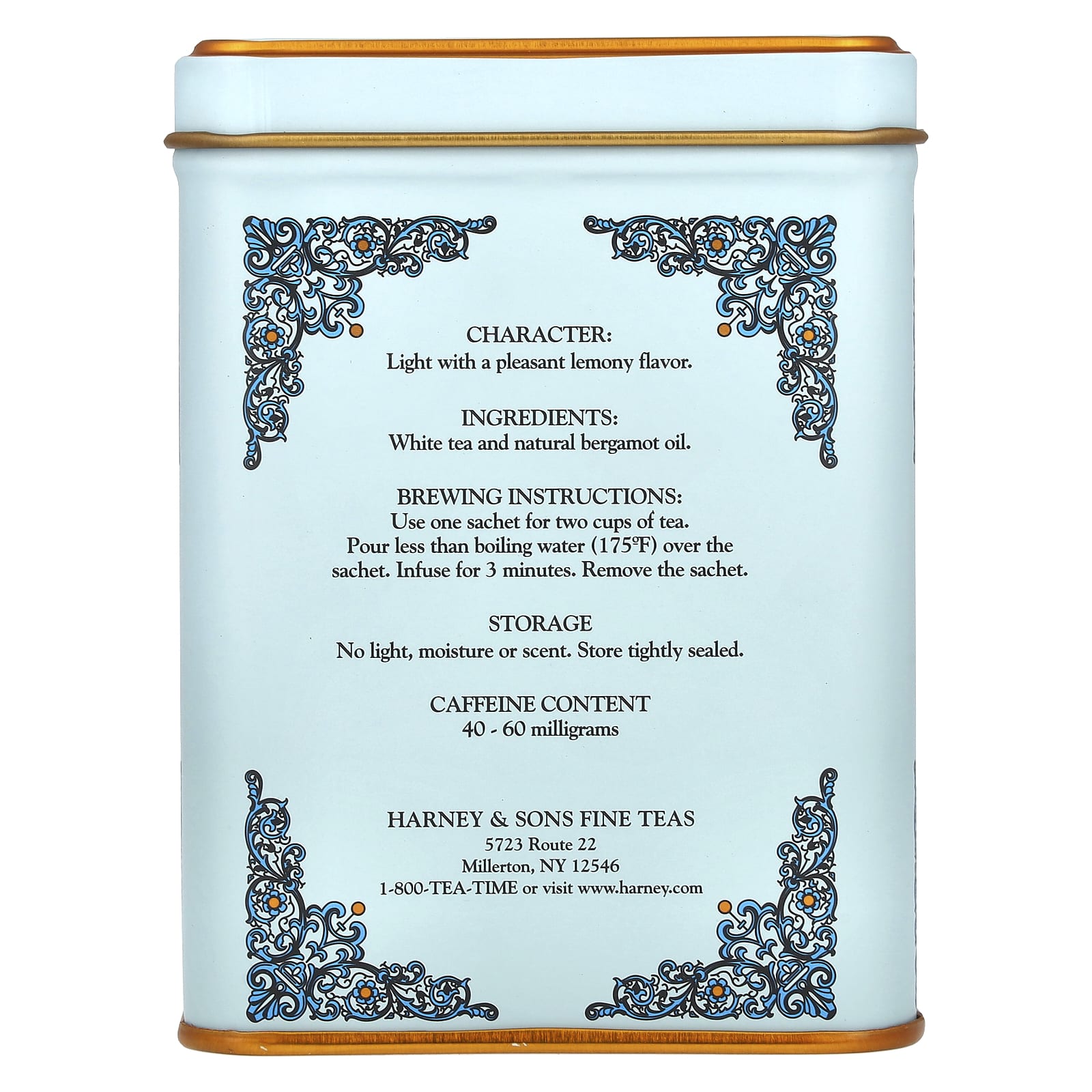 Чай Harney & Sons HT Blends Winter White Earl Grey, оттенок 20 Sachets, 40 г — фото 2
