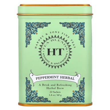 Чай Harney & Sons HT Blends Peppermint Herbal Caffeine Free, оттенок 20 Sachets, 40 г