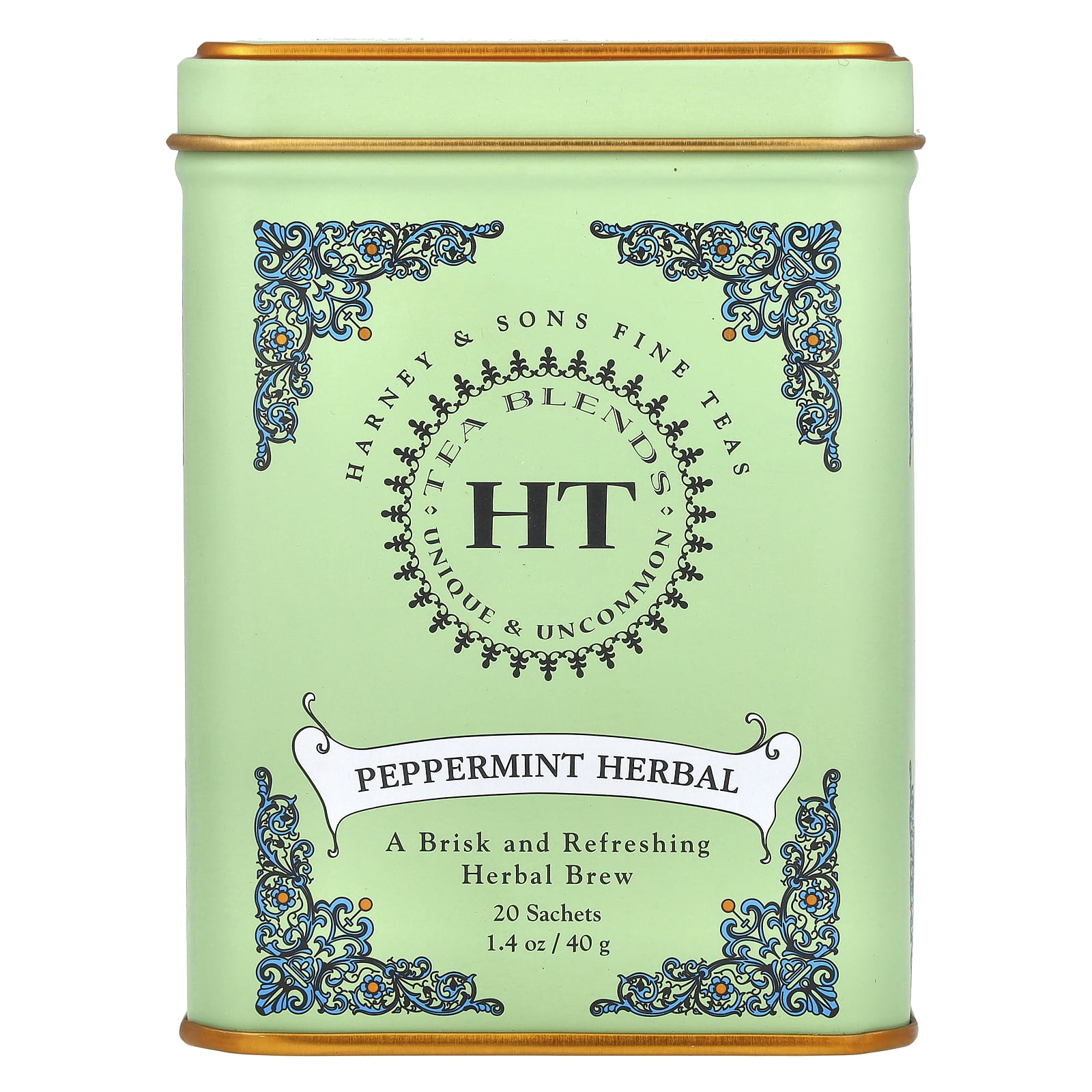 Чай Harney & Sons HT Blends Peppermint Herbal Caffeine Free, оттенок 20 Sachets, 40 г