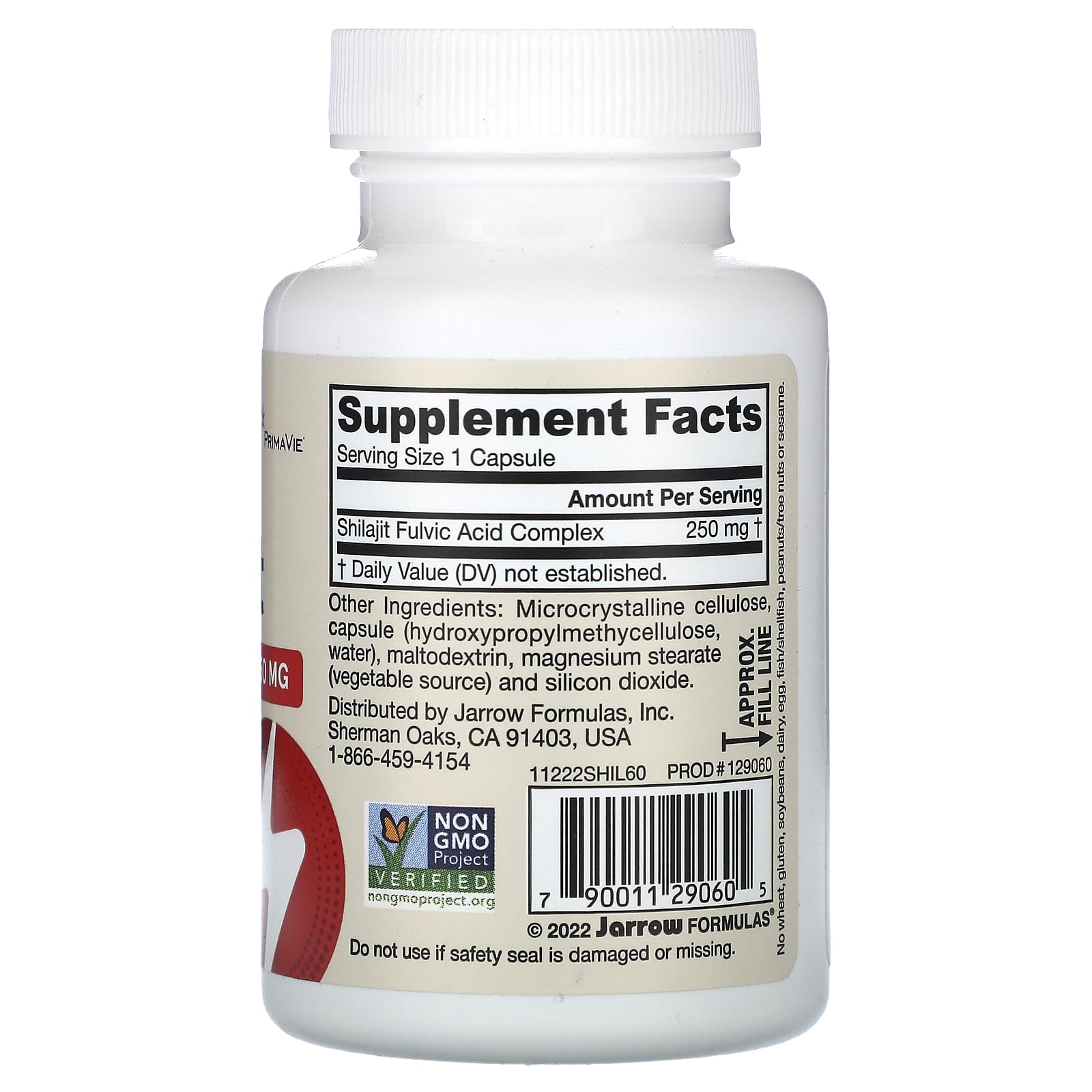 Шиладжит Jarrow Formulas Vegan Fulvic Acid Complex, 250 мг, 60 растительных капсул — фото 2