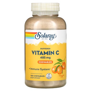 Витамин C Solaray Buffered Chewable Natural Orange, 485 мг