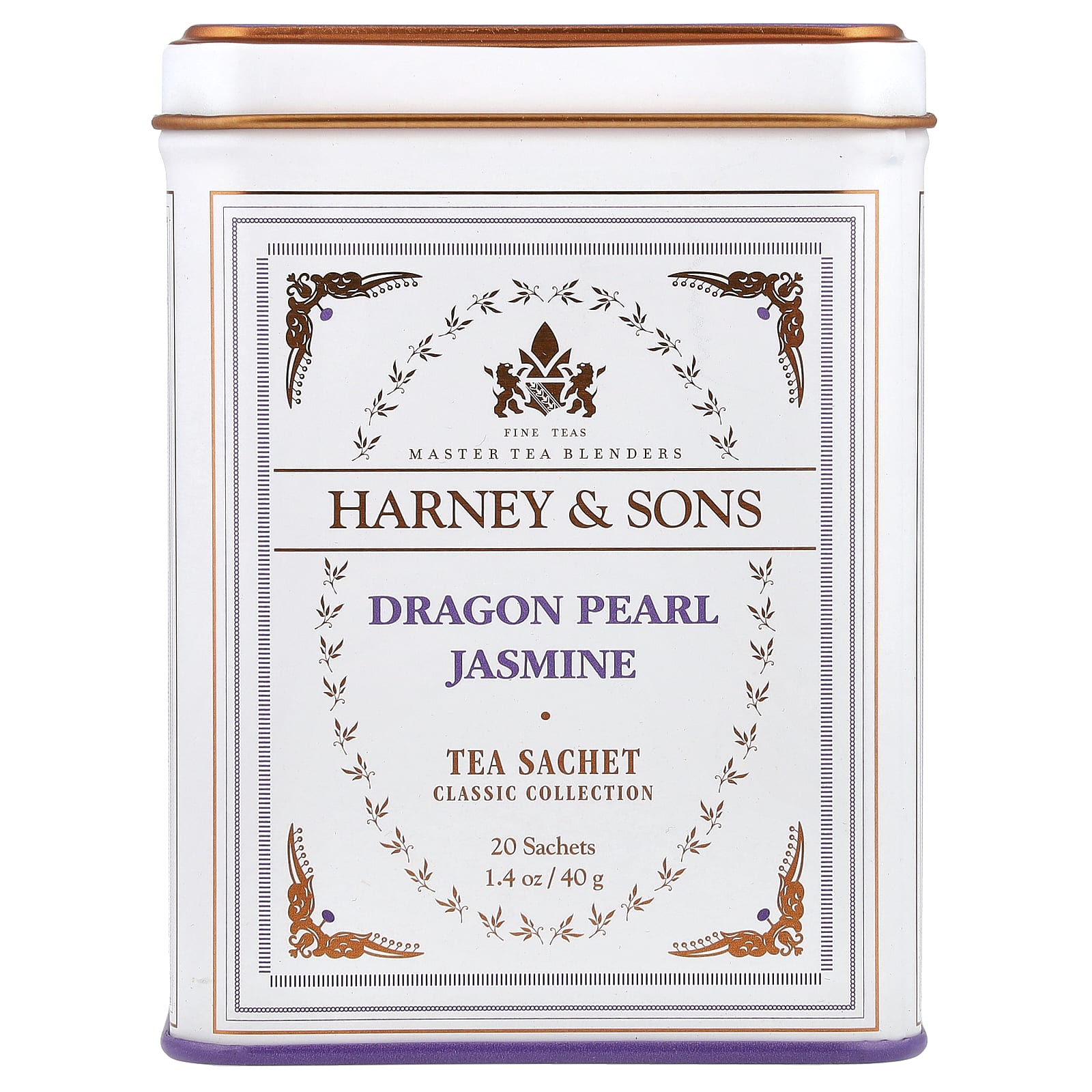 Чай Harney & Sons Classic Collection Dragon Pearl Jasmine, оттенок 20 Tea Sachets, 40 г