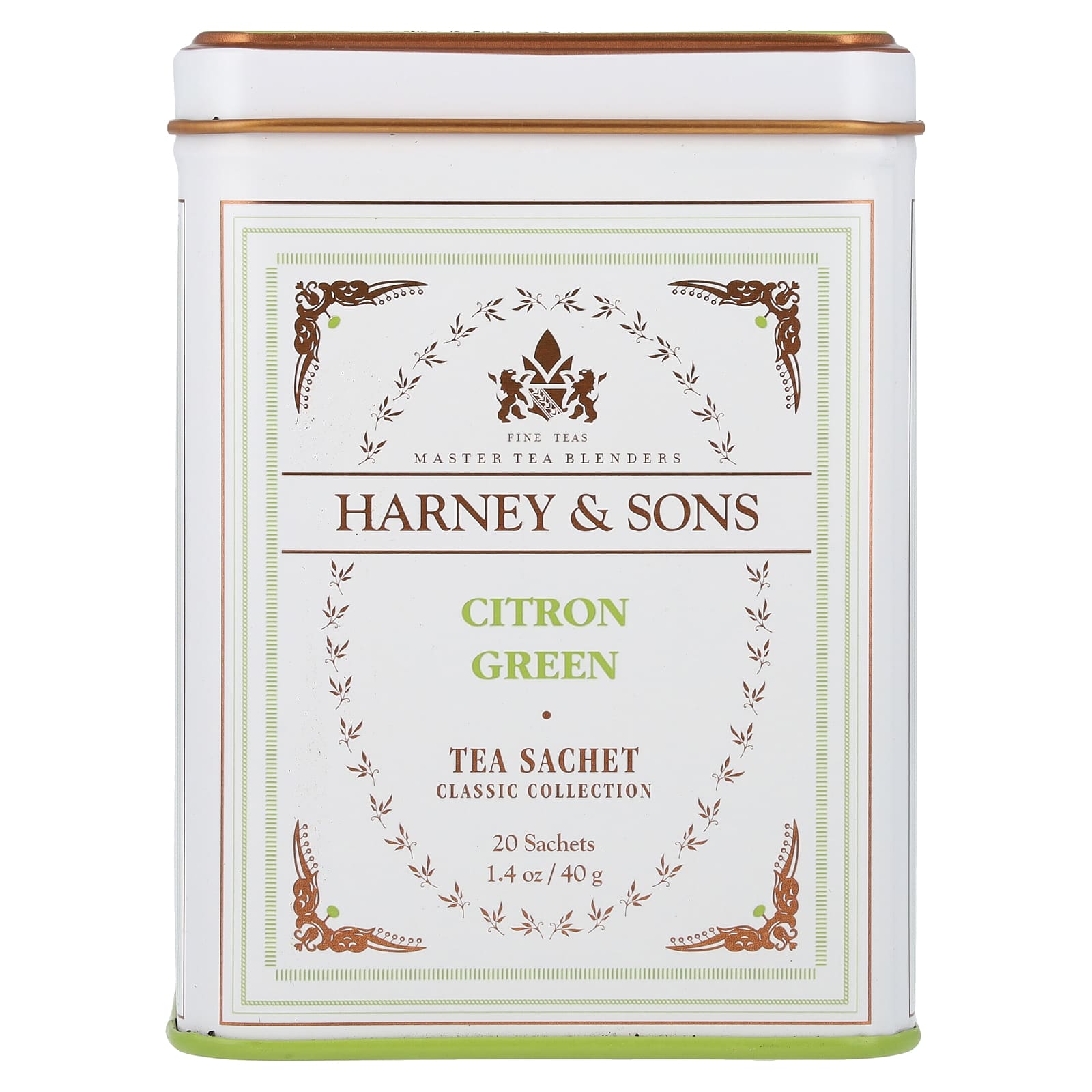 Чай Harney & Sons, Цитроновый зеленый, 20 пакетиков, 40 г