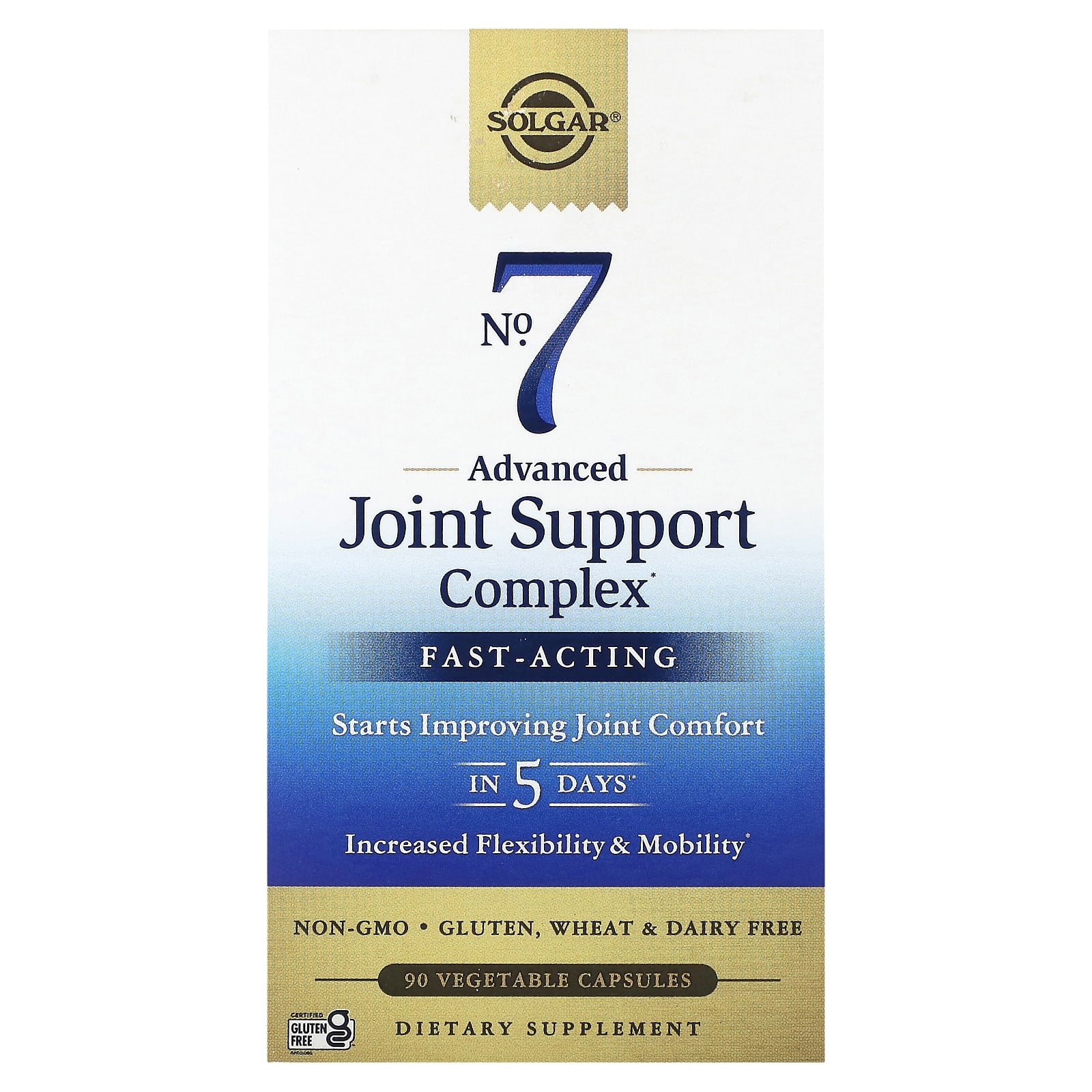 Комплекс Solgar No. 7 Advanced Joint Support, 90 растительных капсул
