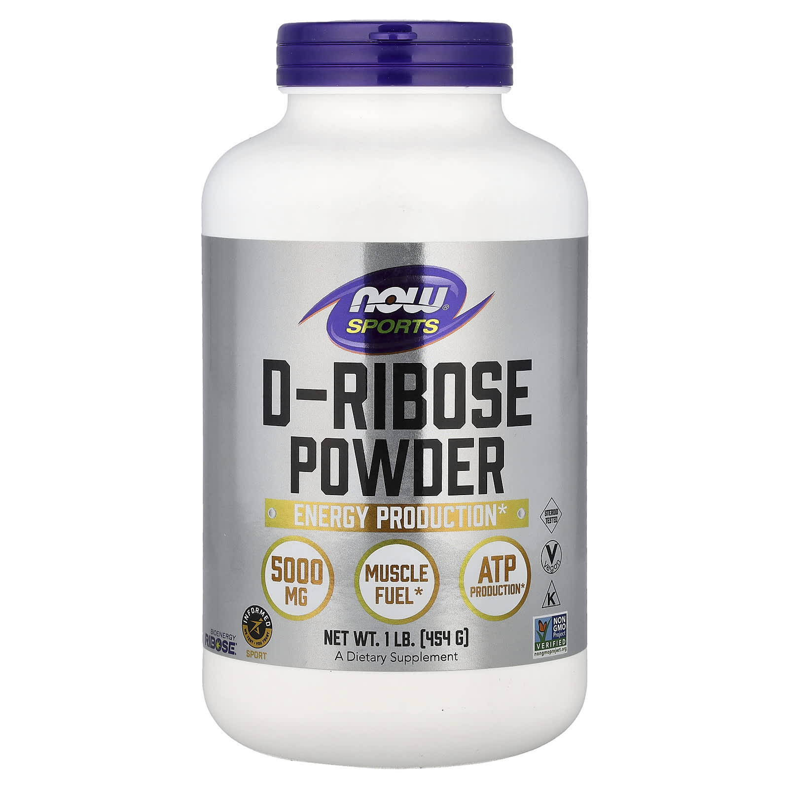 D-рибоза NOW Foods D-Ribose Powder, 454 г, порошок