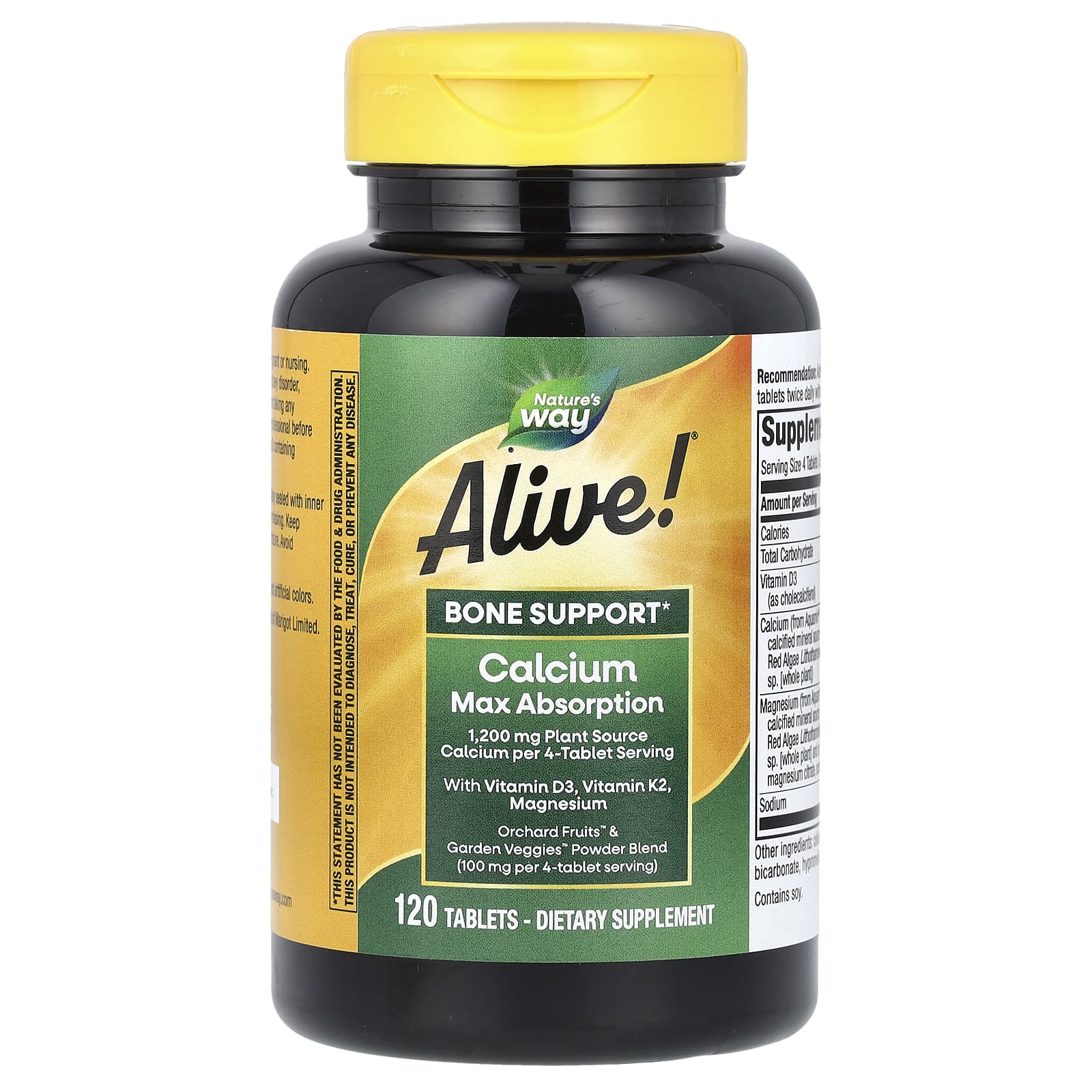 Кальций Nature's Way Alive! Max Absorption, 120 таблеток