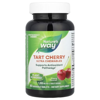 Экстракт терпкой вишни Nature's Way Ultra Chewables, вкус Cherry, 400 мг, 90 жевательных таблеток