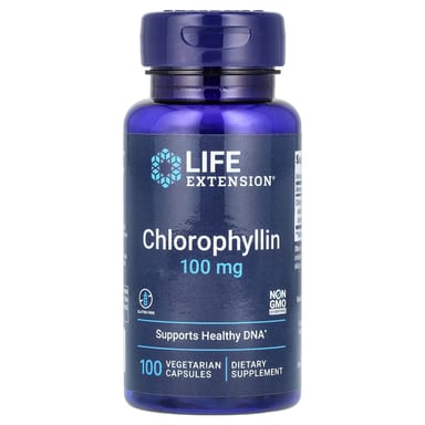 Хлорофиллин Life Extension, 100 мг, 100 вегетарианских капсул