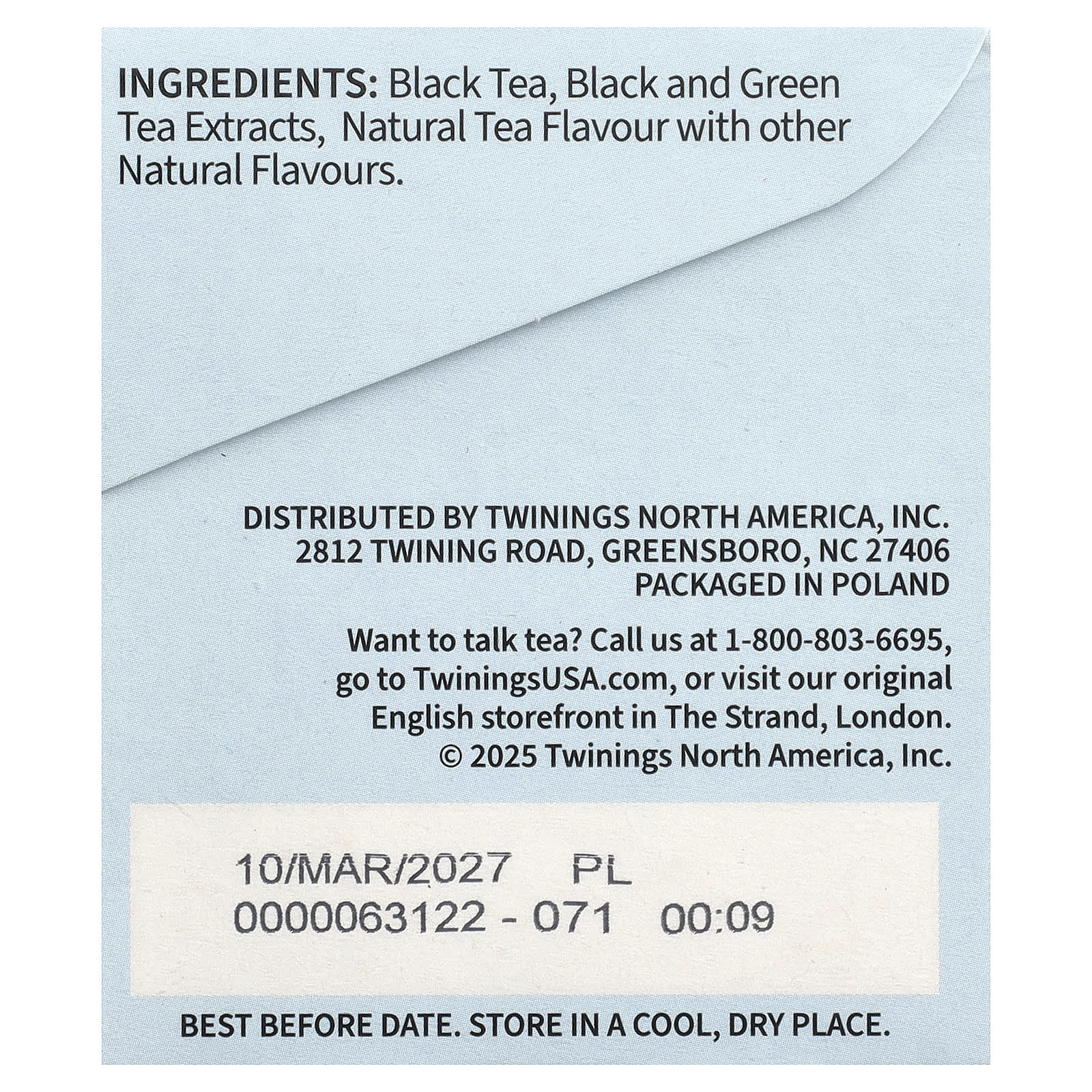 Чай Twinings Cold Brewed Iced Black English Classic Unsweetened, оттенок 20 Tea Bags, 40 г, чайные пакетики — фото 2