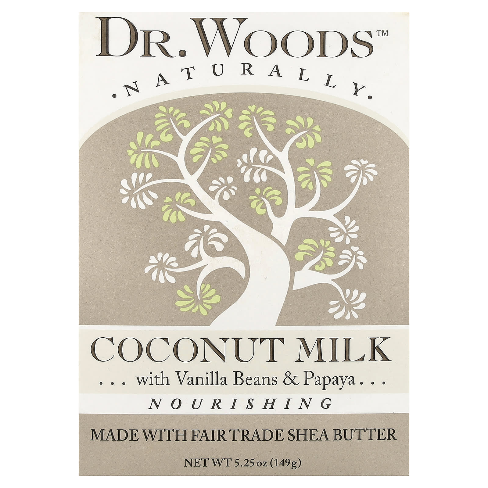 Мыло Dr. Woods Nourishing Soap Coconut Milk, 149 г, батончик — фото 2