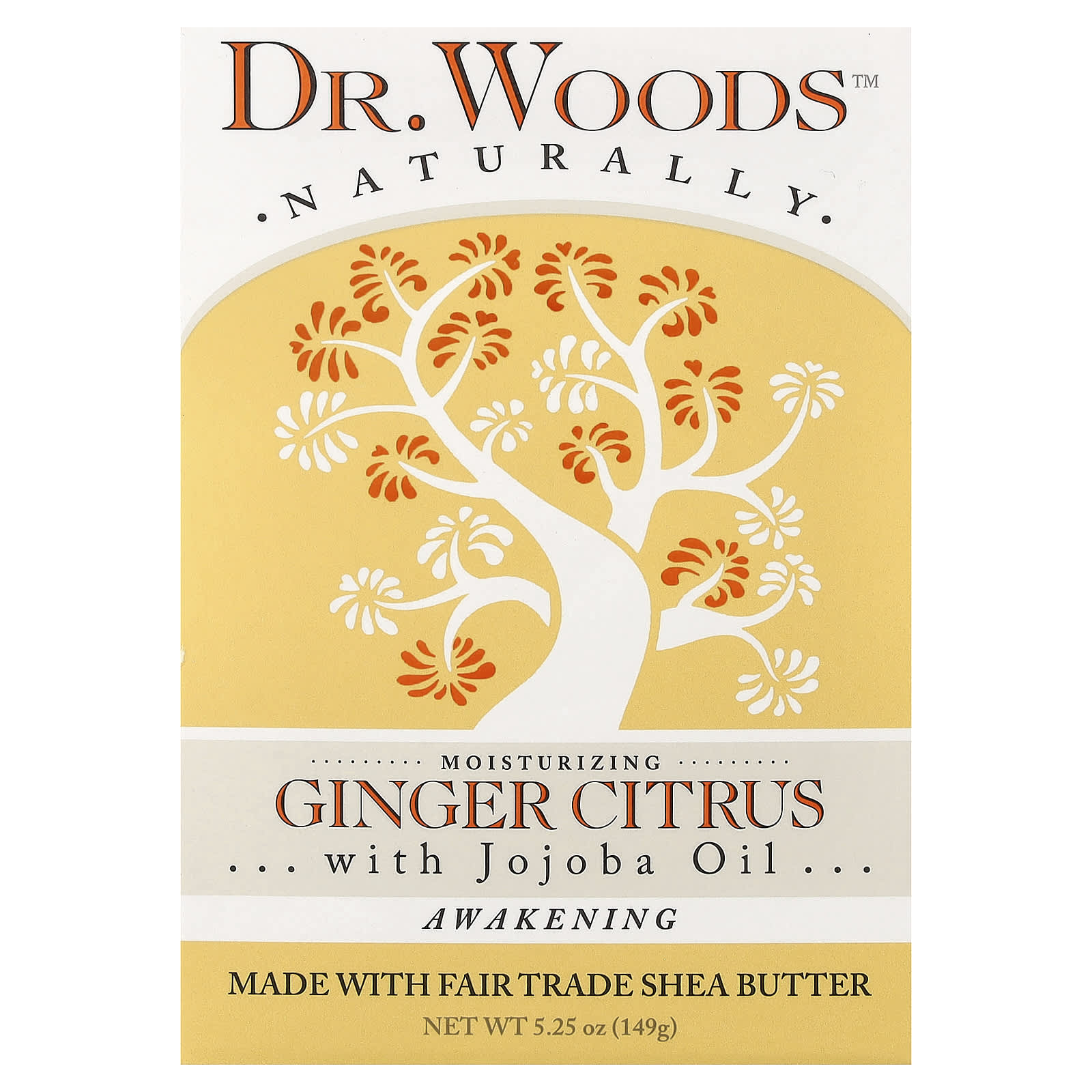 Имбирь Dr. Woods Moisturizing Bar Soap Citrus, 149 г, батончик — фото 2