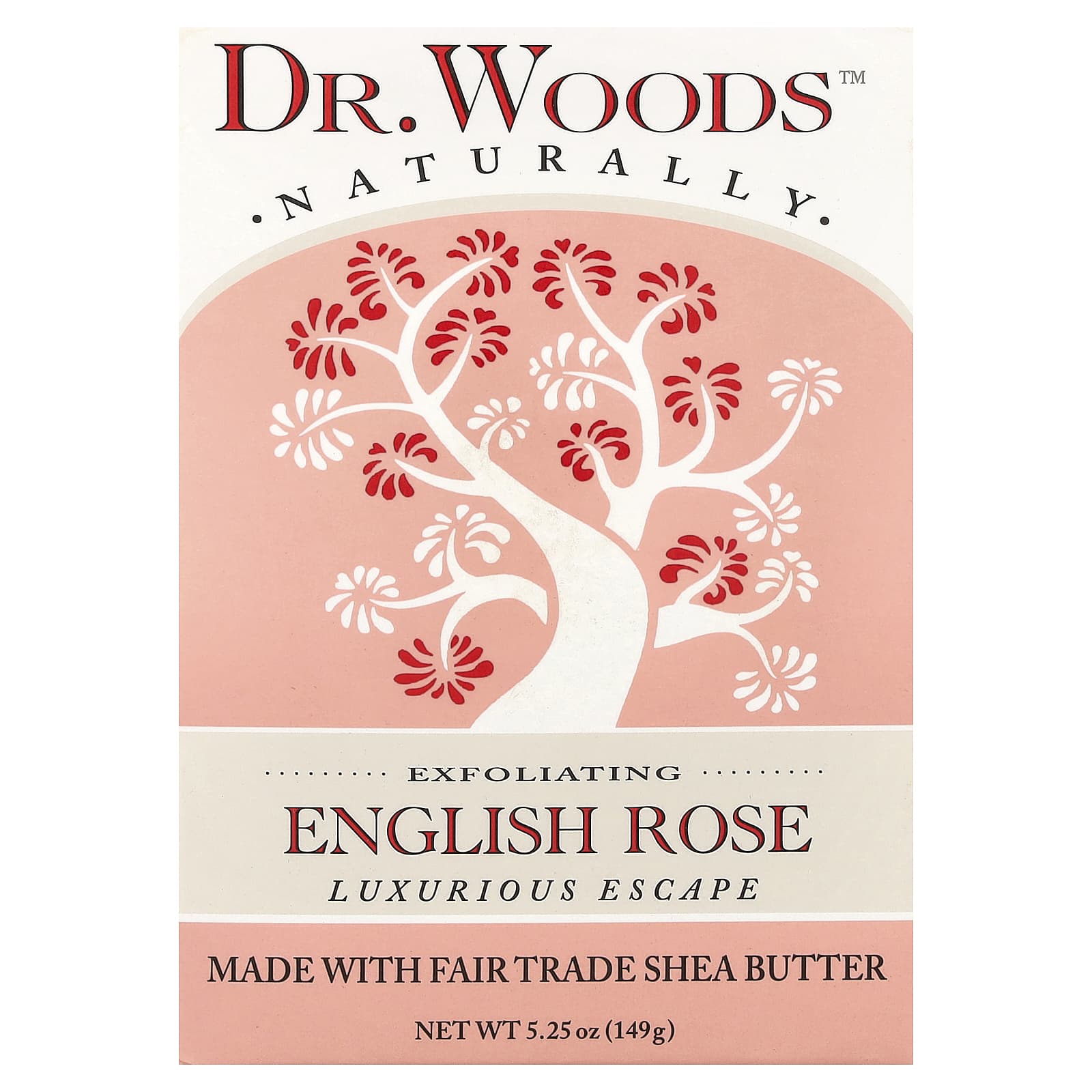 Мыло Dr. Woods Exfoliating Soap English Rose, 149 г, батончик — фото 2