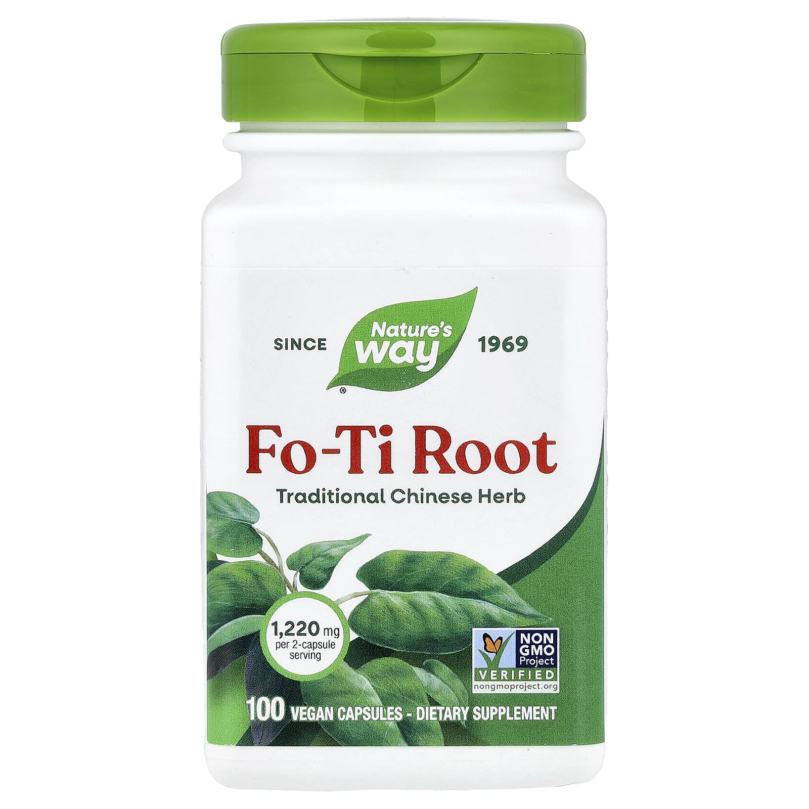 Корень фо-ти Nature's Way Fo-Ti Root, 610 мг, 100 растительных капсул