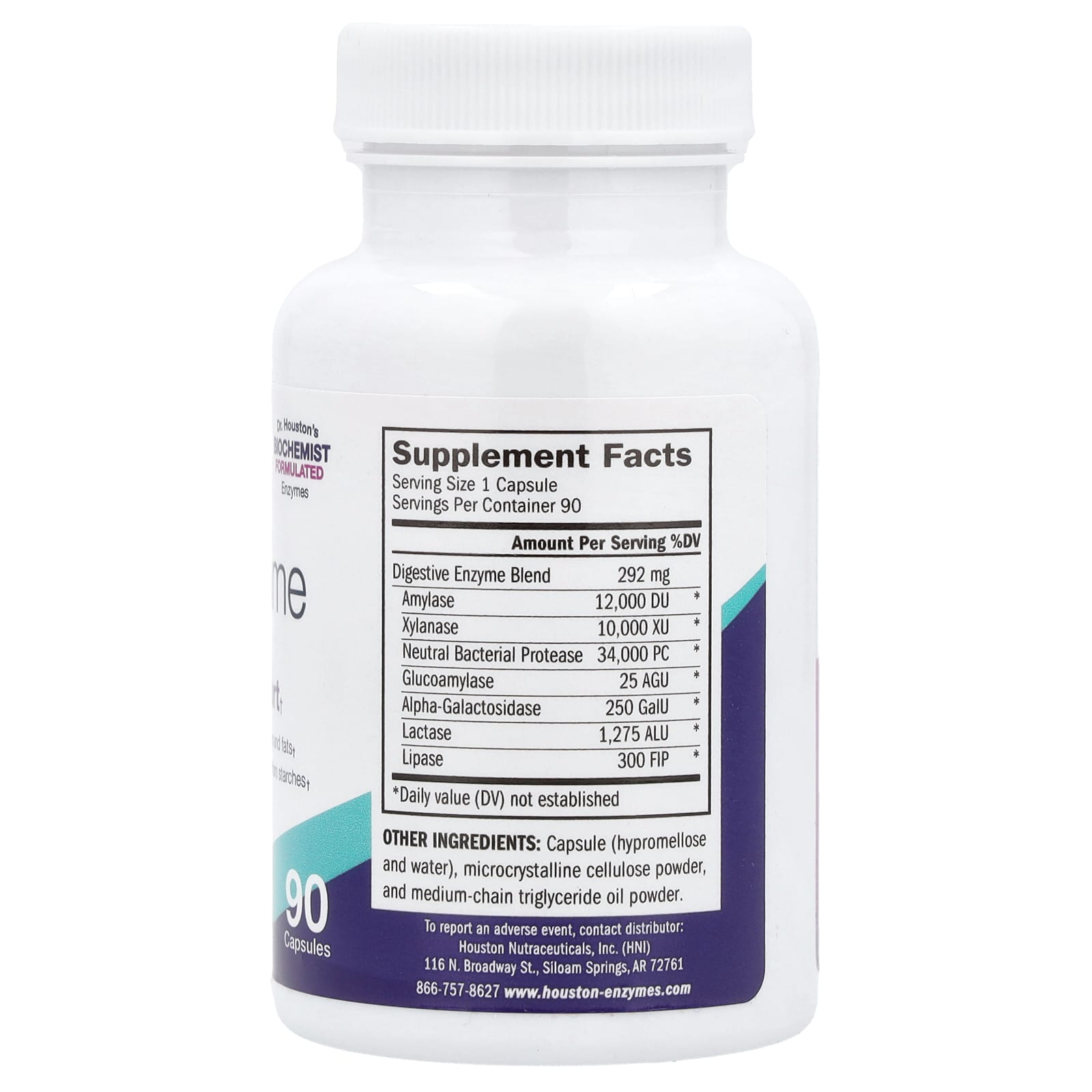 Ферменты Houston Enzymes, 90 капсул — фото 2