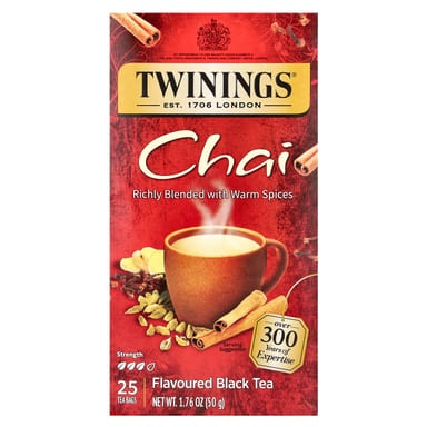 Чай Twinings Flavored Black Chai, 25 чайных пакетиков, 50 г, чайные пакетики
