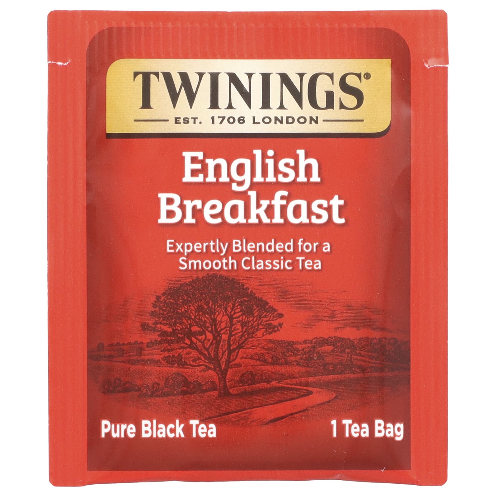 Чай Twinings Pure Black English Breakfast, оттенок 25 Tea Bags, 50 г, чайные пакетики — фото 2