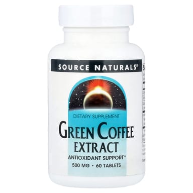 Кофе Source Naturals Green Extract, 500 мг, 60 таблеток