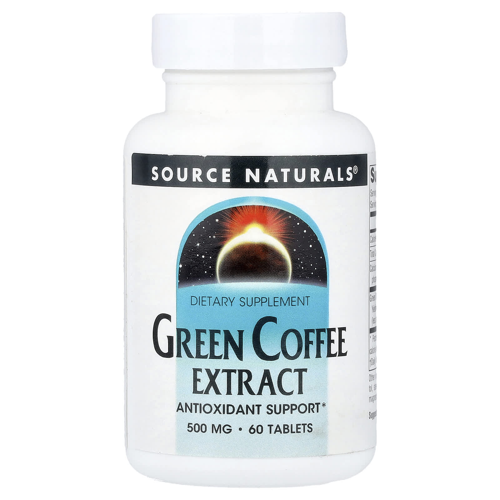 Кофе Source Naturals Green Extract, 500 мг, 60 таблеток