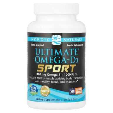 Витамин D3 Nordic Naturals Ultimate Omega®-, оттенок Sport, 60 мягких капсул