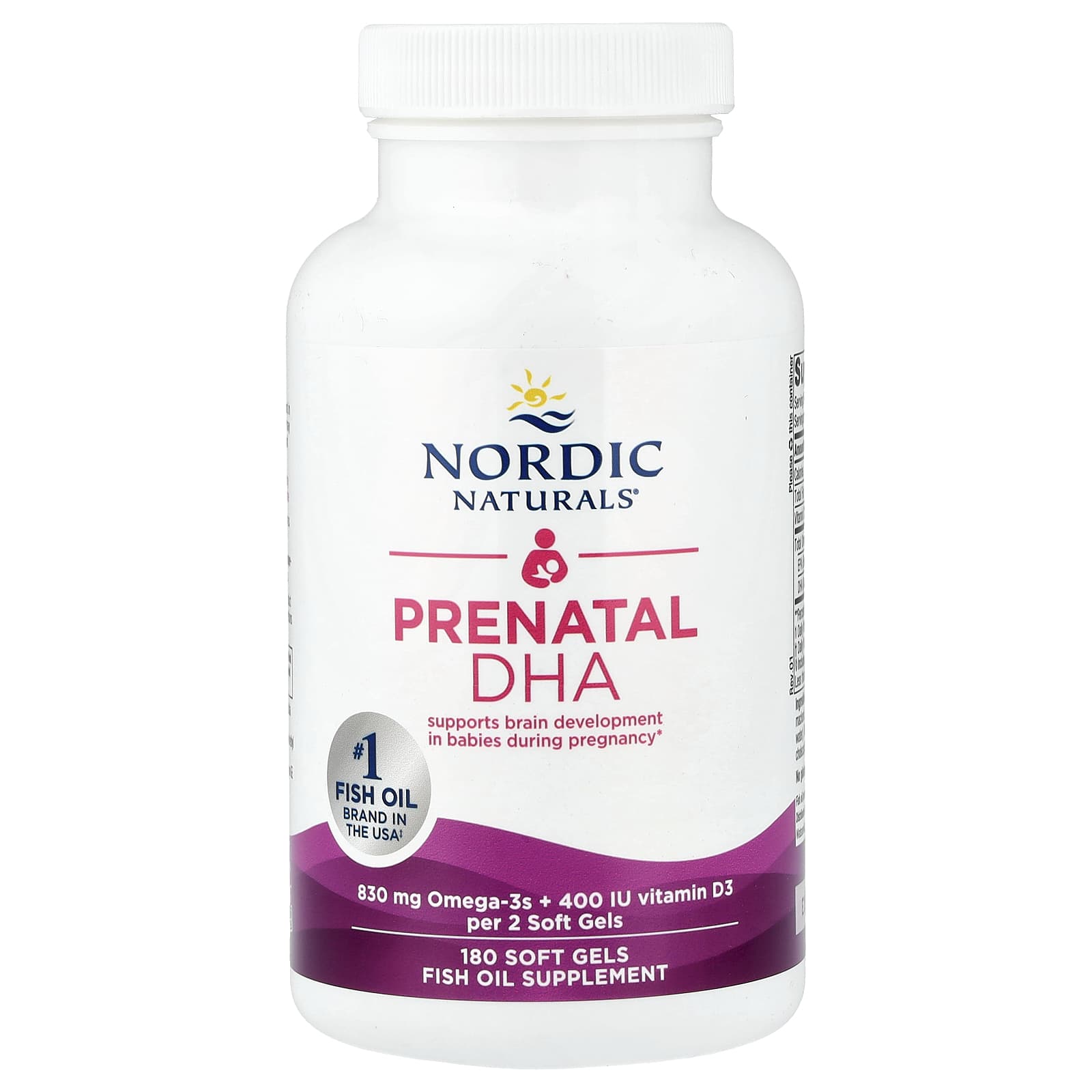 DHA для беременных Nordic Naturals, 180 мягких капсул