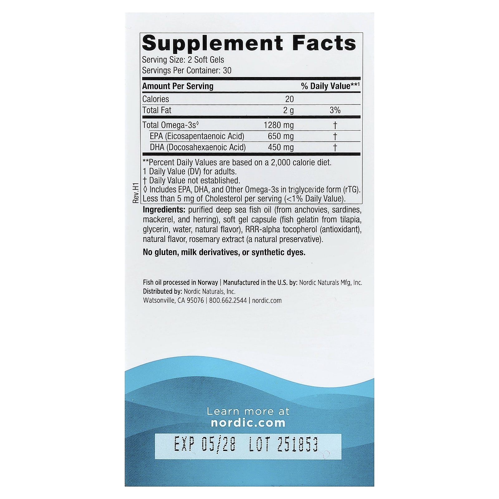 Омега-3 Ultimate Omega Nordic Naturals Ultimate Omega®, вкус Lemon, 640 мг, 60 мягких капсул — фото 3