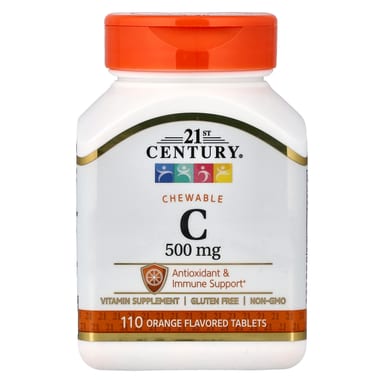 Витамин C 21st Century Chewable, вкус Orange, 500 мг, 110 таблеток