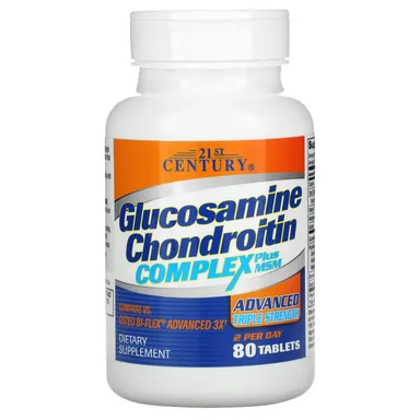 Фото товара: Хондроитин 21st Century Glucosamine Complex plus MSM 80 Coated Tablets, таблетки