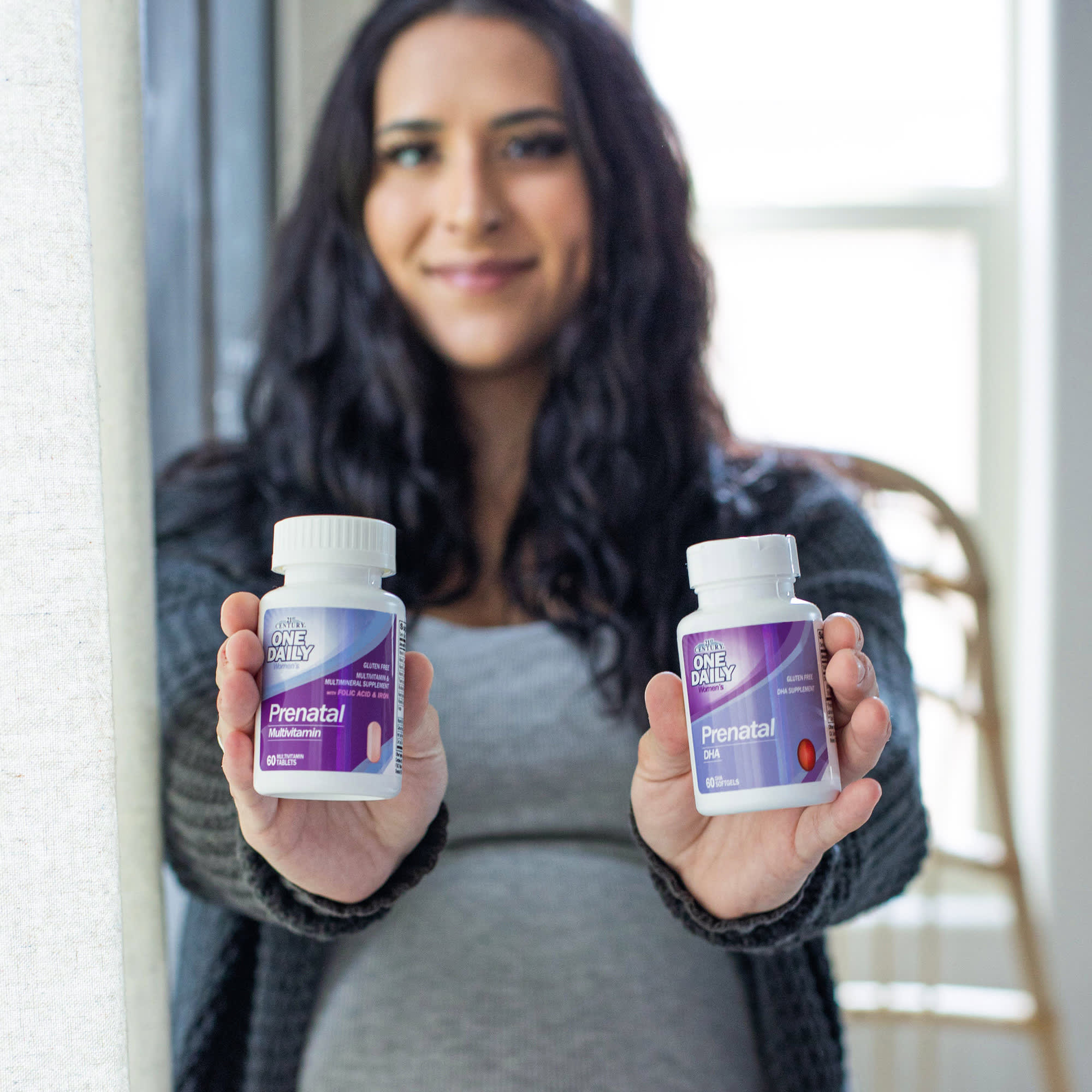 Мультивитамины 21st Century Prenatal Plus DHA 2 Bottles, 60 мягких капсул, 60 таблеток