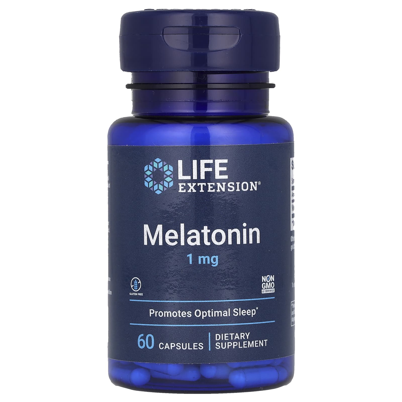 Мелатонин Life Extension, 1 мг, 60 капсул