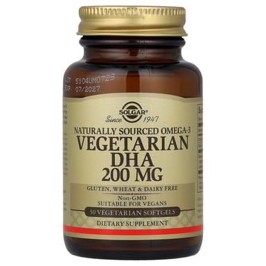 Омега-3 Solgar Naturally Sourced Vegetarian DHA 50 Vegetarian, 200 мг, мягкие капсулы