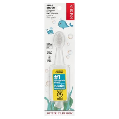 Зубная щётка RADIUS Pure Brush 6 Months+ Ultra Sensitive, 1 шт.