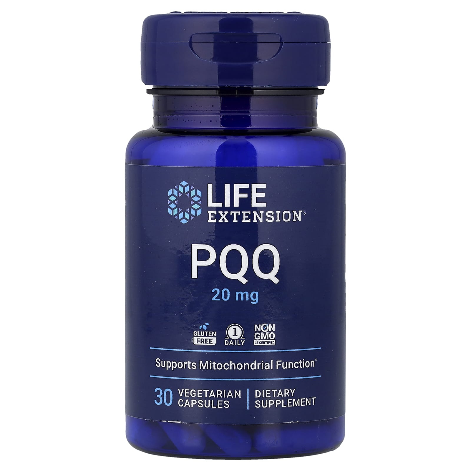 PQQ (пирролохинолинхинон) Life Extension, 20 мг, 30 растительных капсул