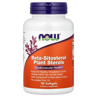Бета-ситостерол NOW Foods Beta-Sitosterol Plant Sterols, 90 мягких капсул