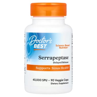 Серрапептаза Doctor's Best, 90 растительных капсул