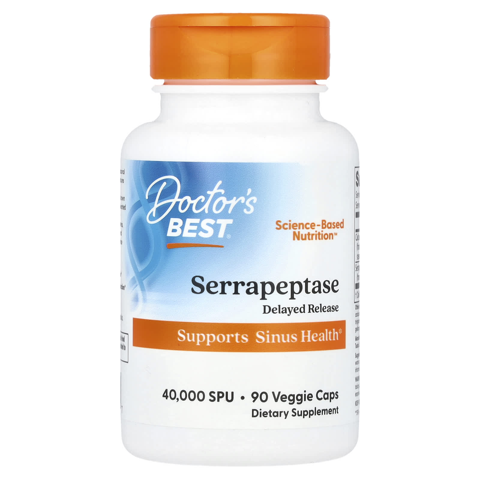Серрапептаза Doctor's Best, 90 растительных капсул
