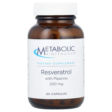 Ресвератрол Metabolic Maintenance with Piperine, 200 мг, 60 капсул