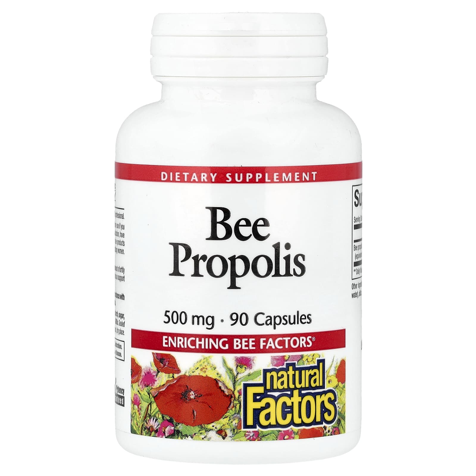 Прополис Natural Factors Bee, 500 мг, 90 капсул