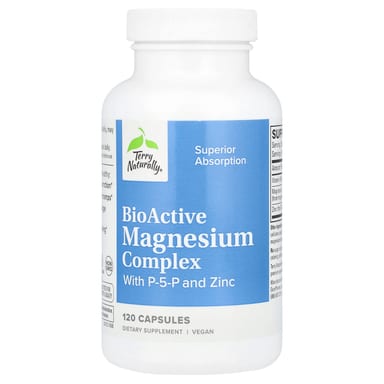 Магний Terry Naturally BioActive Complex with P-5-P and Zinc, 120 капсул