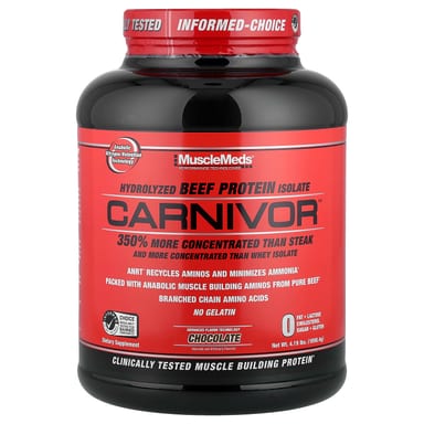 Шоколад MuscleMeds Carnivor™ Hydrolyzed Beef Protein Isolate, 1898.4 г