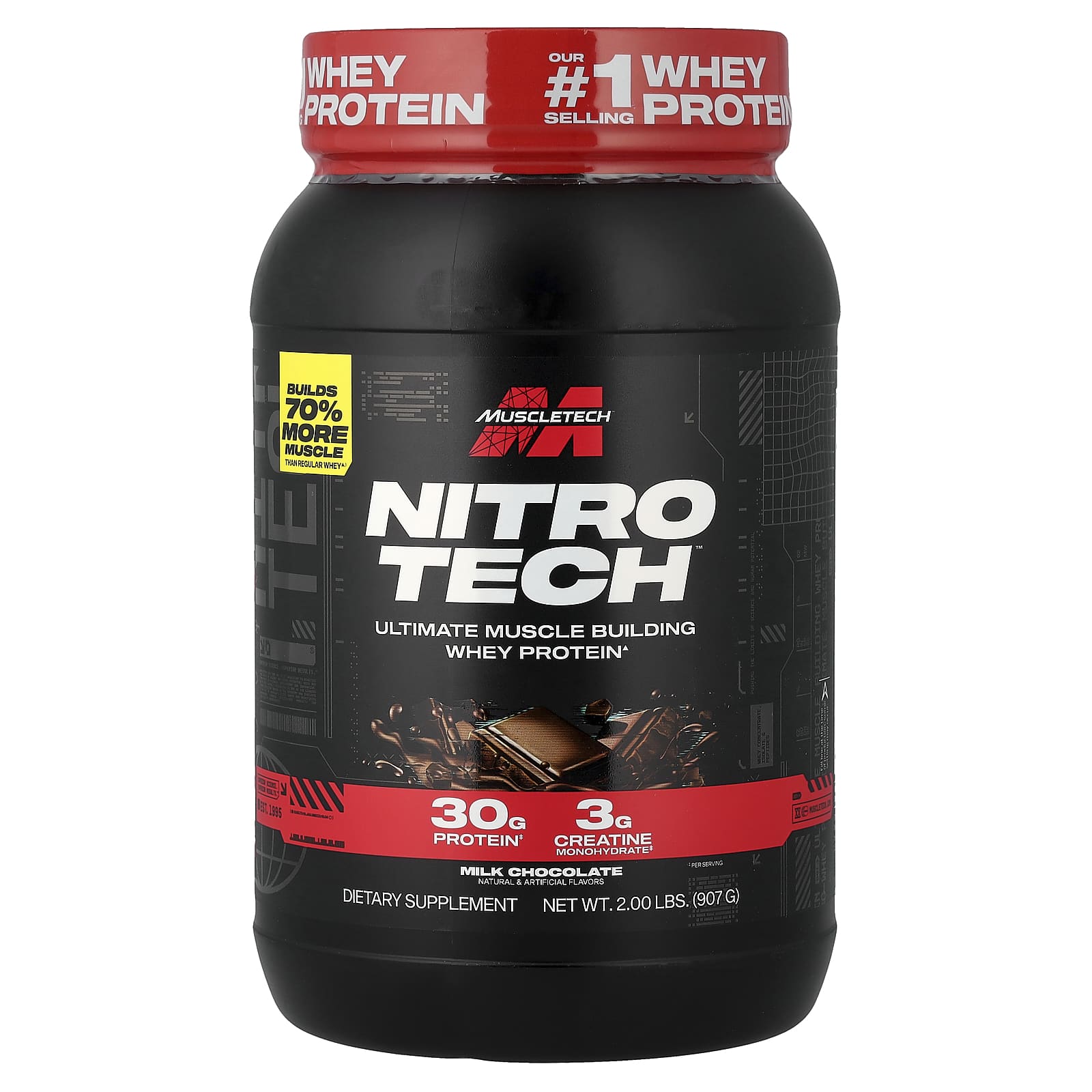 Сывороточный протеин MuscleTech Nitro-Tech™ Milk Chocolate, 907 г — фото 4
