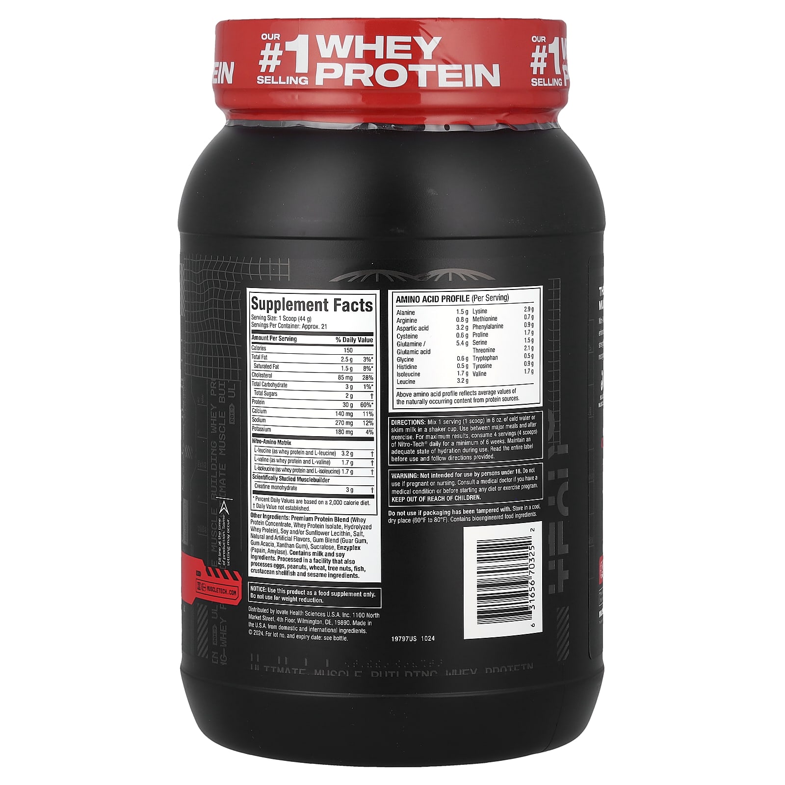 Сывороточный протеин MuscleTech Nitro-Tech™ Ultimate Muscle Building Vanilla Cream, 907 г, крем — фото 6