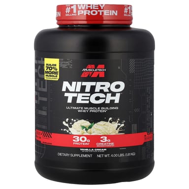 Сывороточный протеин MuscleTech Nitro-Tech™ Vanilla Cream, 1.81 кг, крем