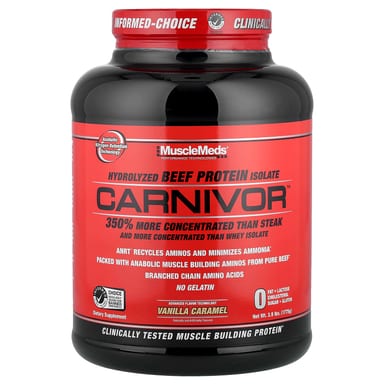 Протеин MuscleMeds Carnivor™ Hydrolyzed Beef Isolate Vanilla Caramel, 775 г